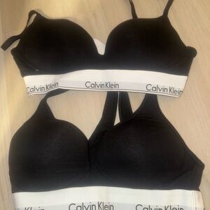 Calvin Klein Black and White Bralette Duo